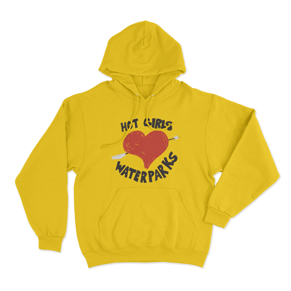 Hot Girls Love Waterparks Unisex Hoodie Yellow Hot Girls Love Waterparks Unisex Hoodie Yellow