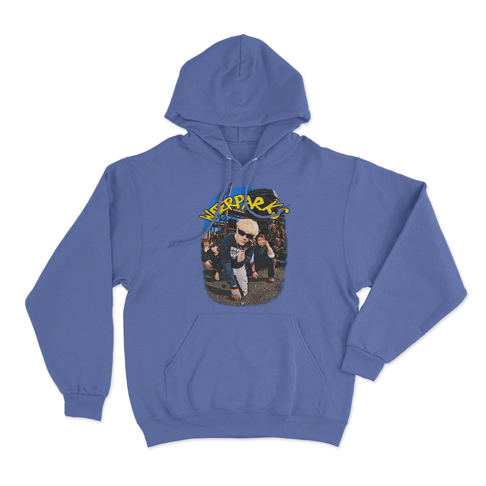 Junkyard Photo Unisex Hoodie Blue Junkyard Photo Unisex Hoodie Blue