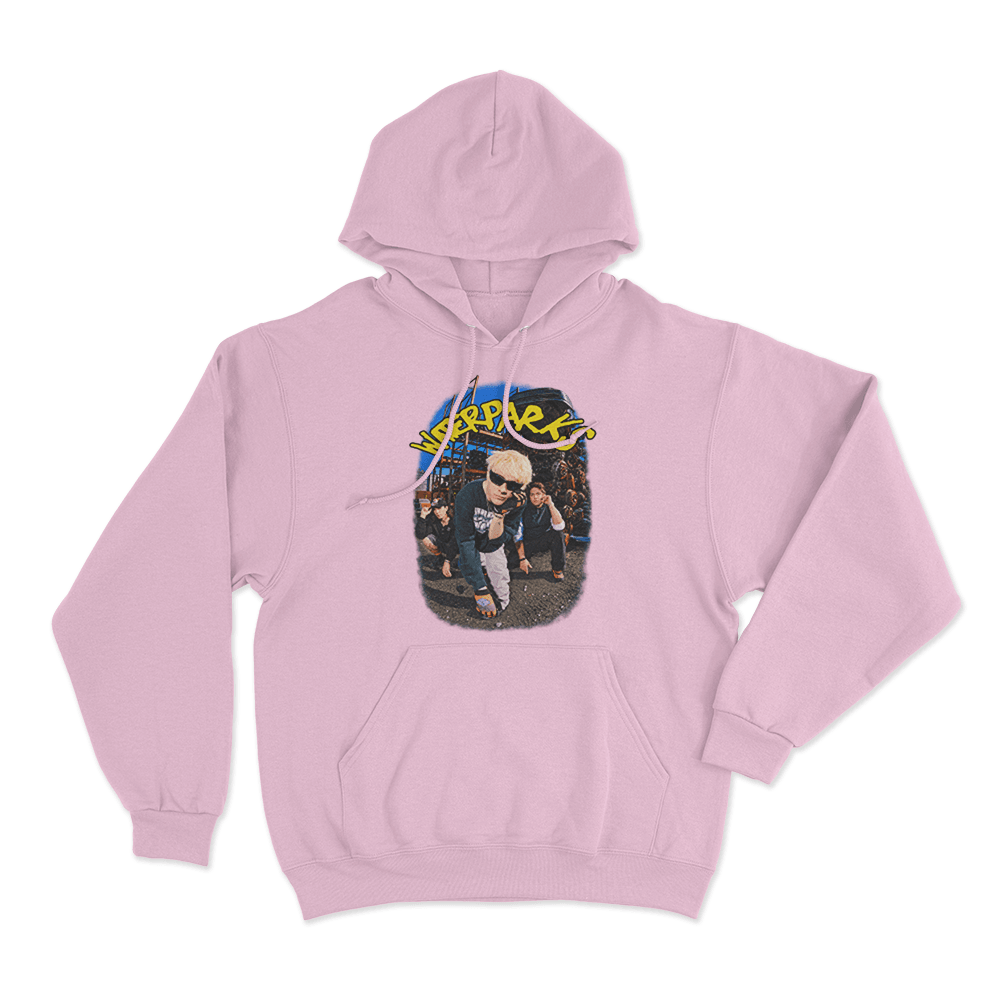 Junkyard Photo Unisex Hoodie Pink Junkyard Photo Unisex Hoodie Pink