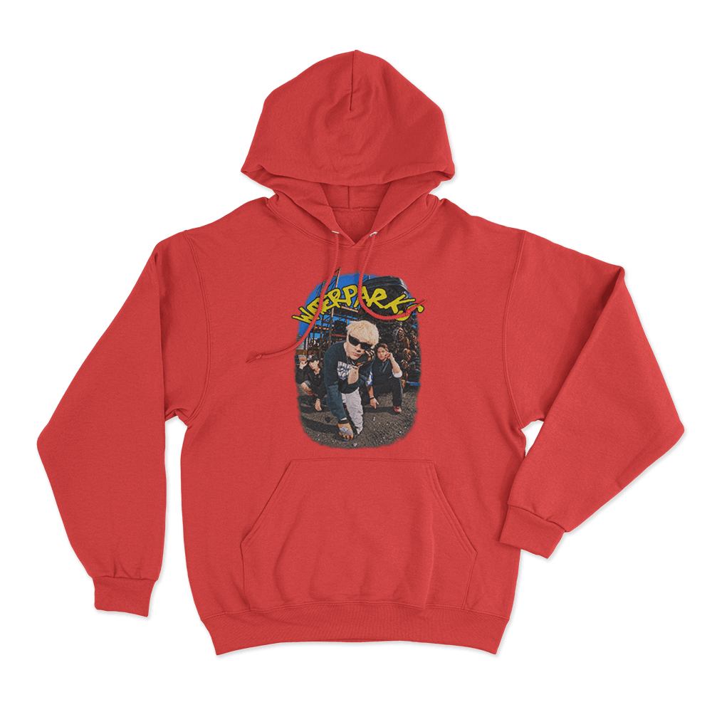 Junkyard Photo Unisex Hoodie Red Junkyard Photo Unisex Hoodie Red